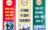 Tuyên truyền trực quan nội dung Cuộc vận động "Người dân thành phố Thanh Hóa nói lời hay, làm việc tốt, hành động thân thiện"
